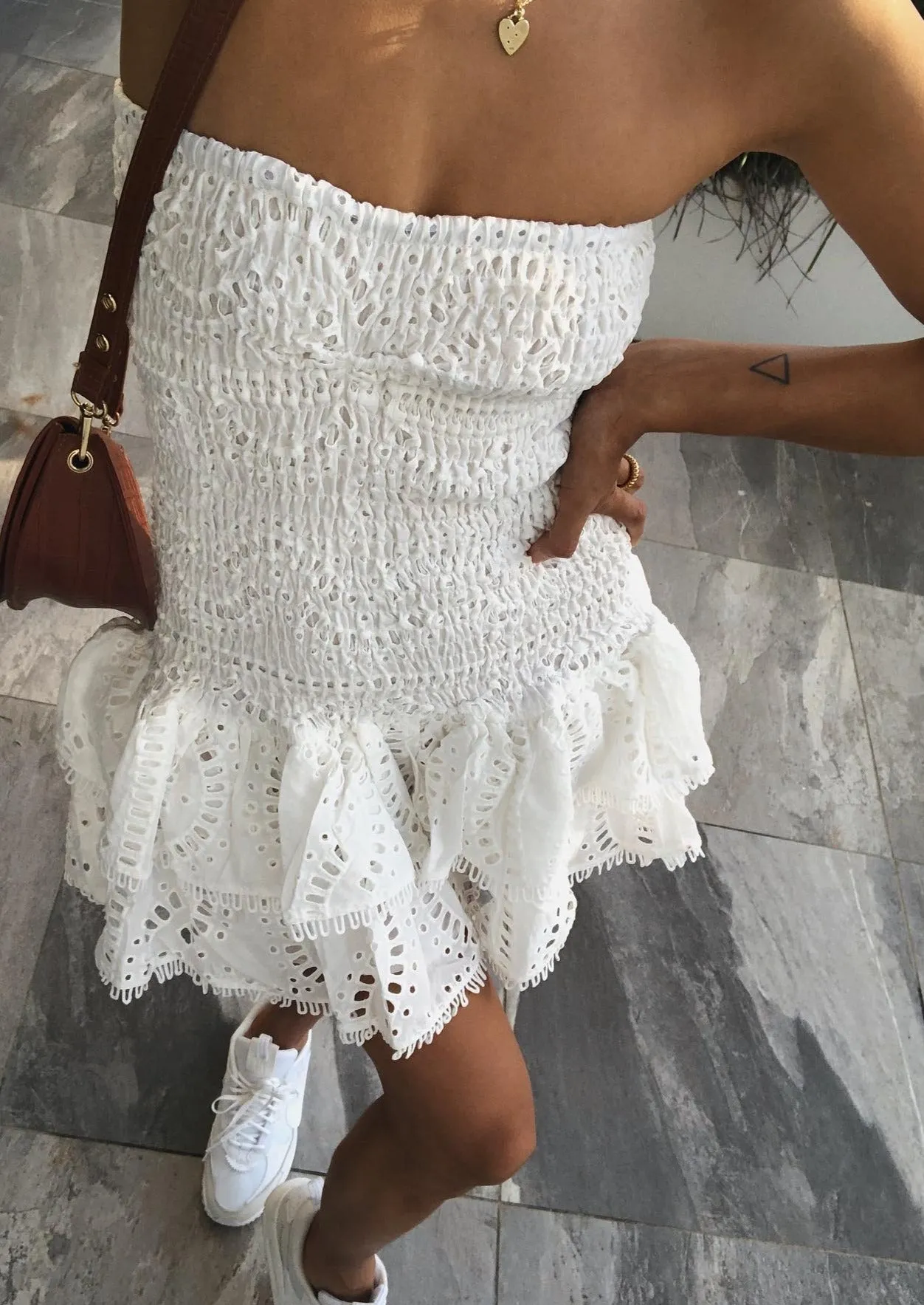 Rosé Dress - White