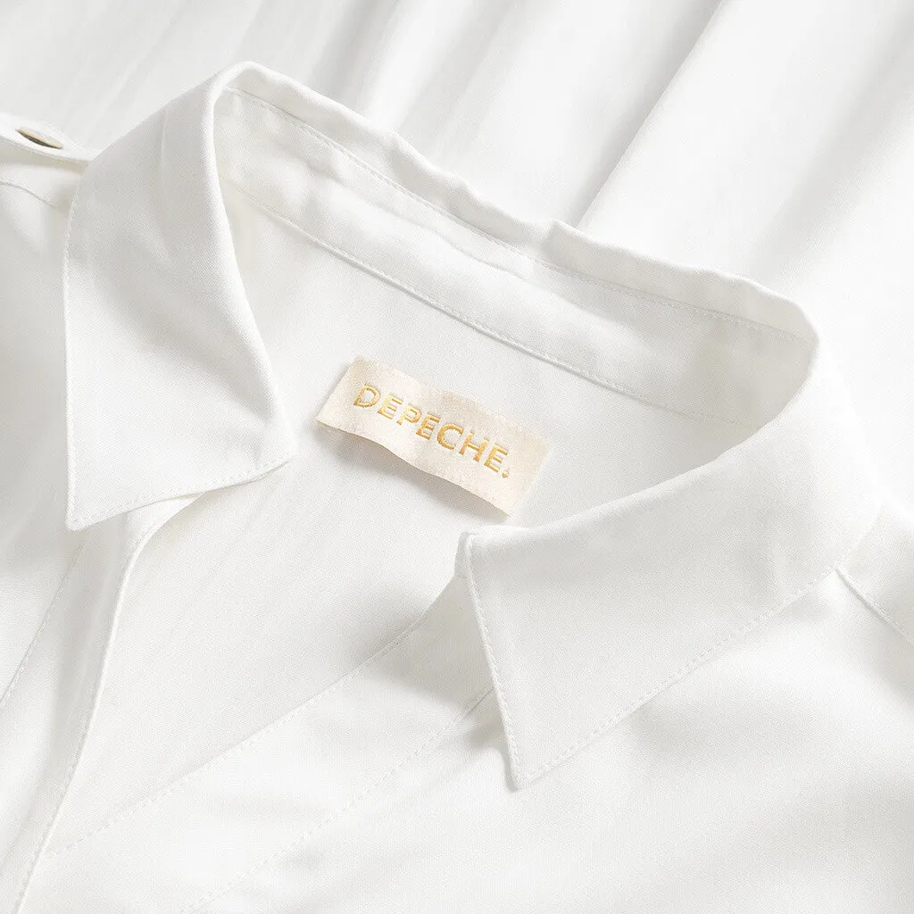 Short sleeve oversize Fay shirt / 100014 - White