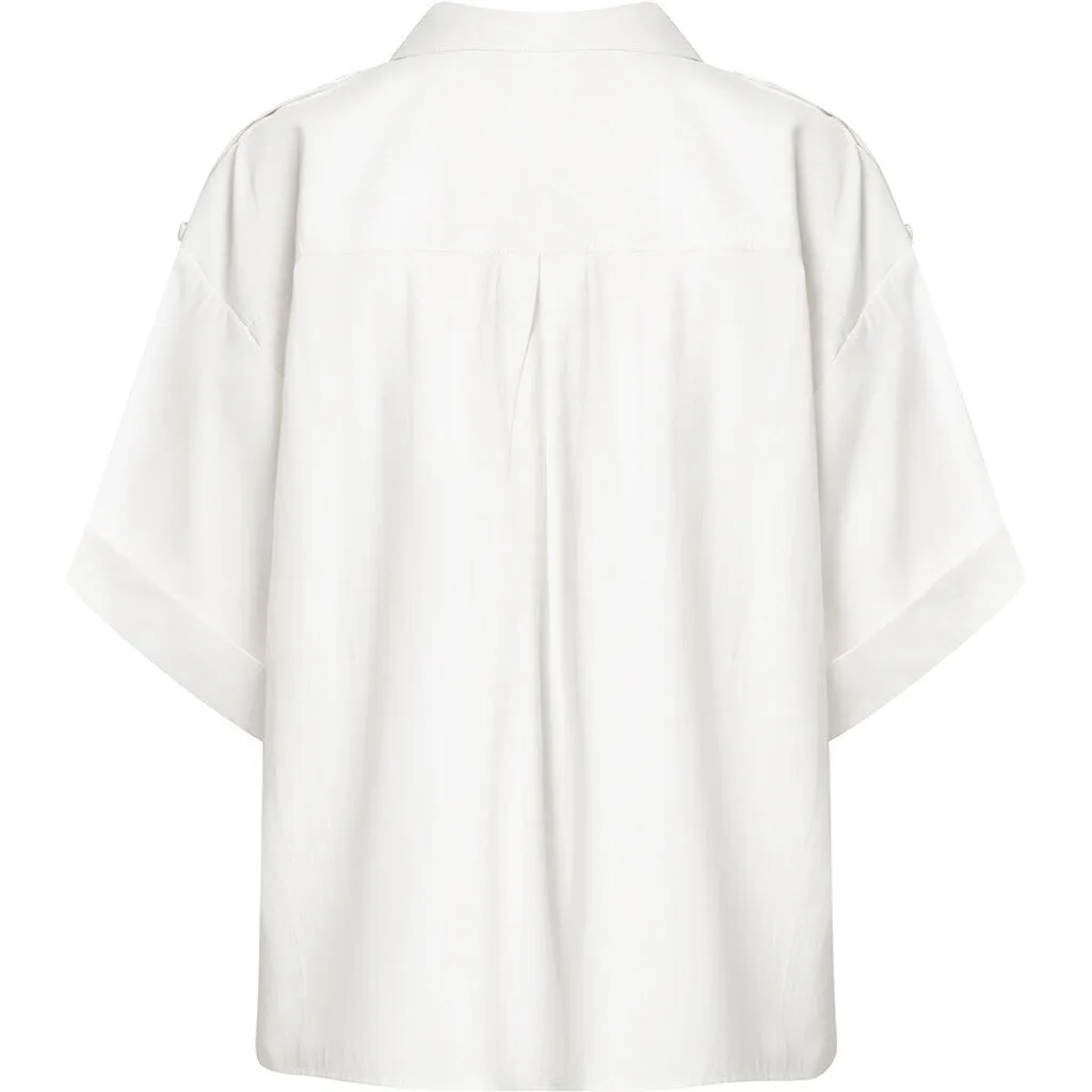 Short sleeve oversize Fay shirt / 100014 - White