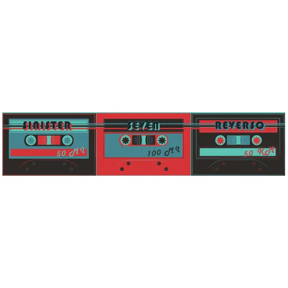 Sinister 7 Reverso Mixed Tape Tee - Ladies Charcoal Only