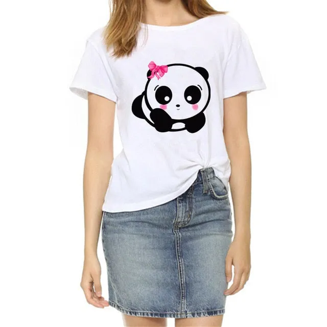 Soatrld New 2017 Fashion Women t-shirts  Summer Slim Women's Short Sleeve Print Casual  Cotton White Tshirt Plus Size Tops