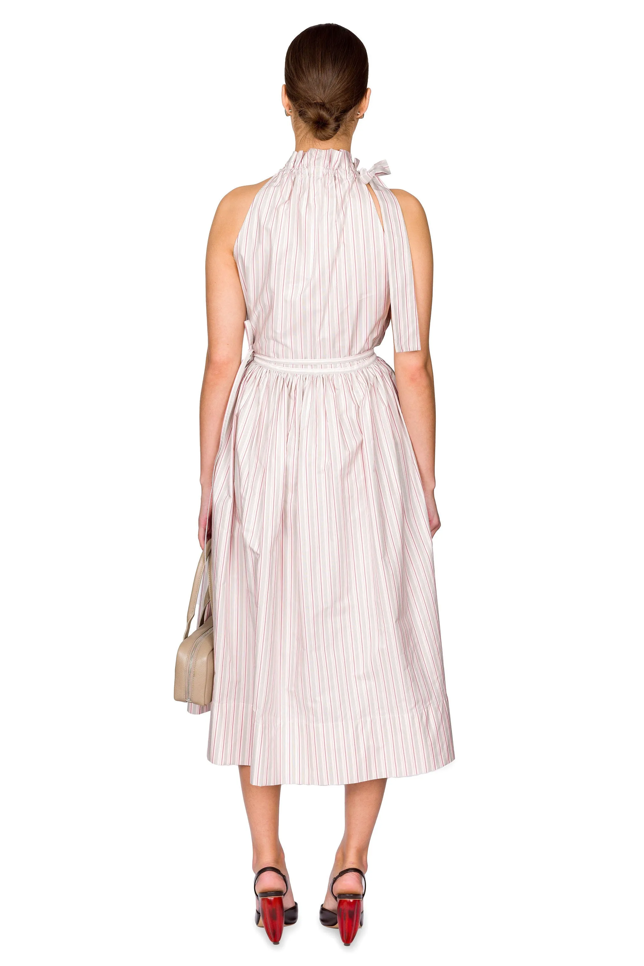 Striped Cotton Midi Dress
