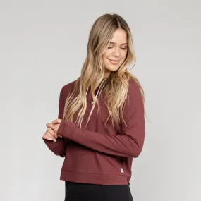 Tempo Performance Hoodie | Heather - Bordeaux/Burgundy