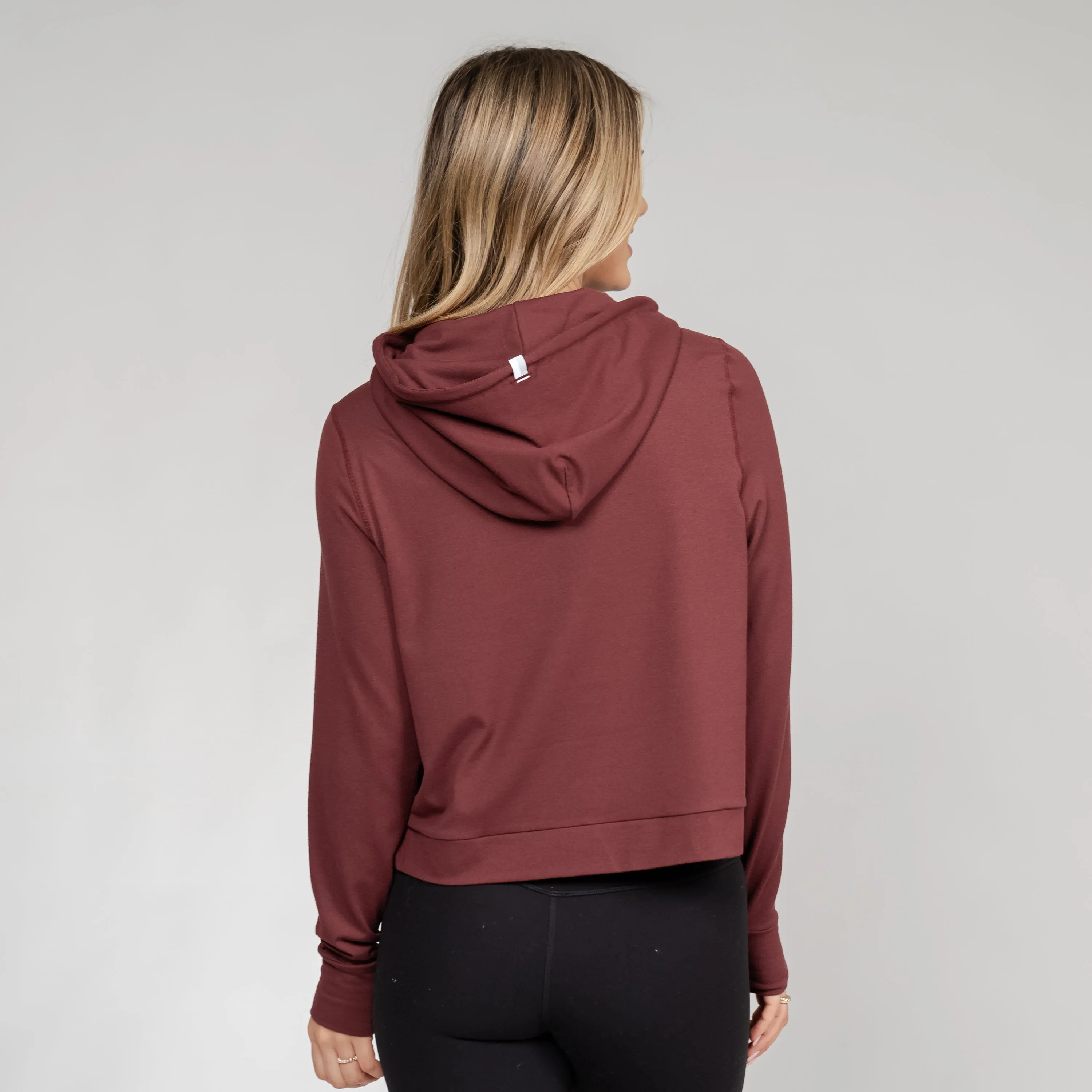 Tempo Performance Hoodie | Heather - Bordeaux/Burgundy