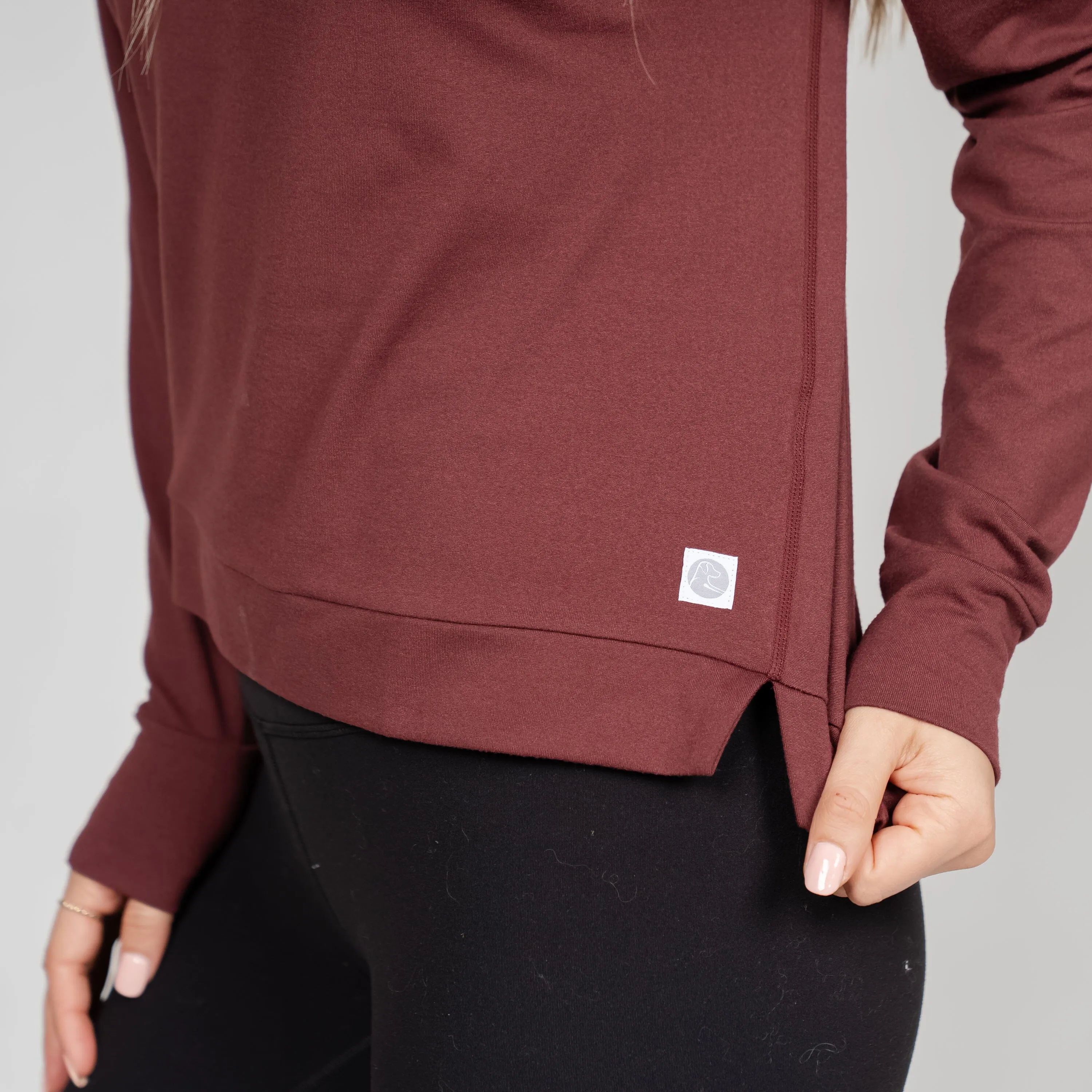 Tempo Performance Hoodie | Heather - Bordeaux/Burgundy