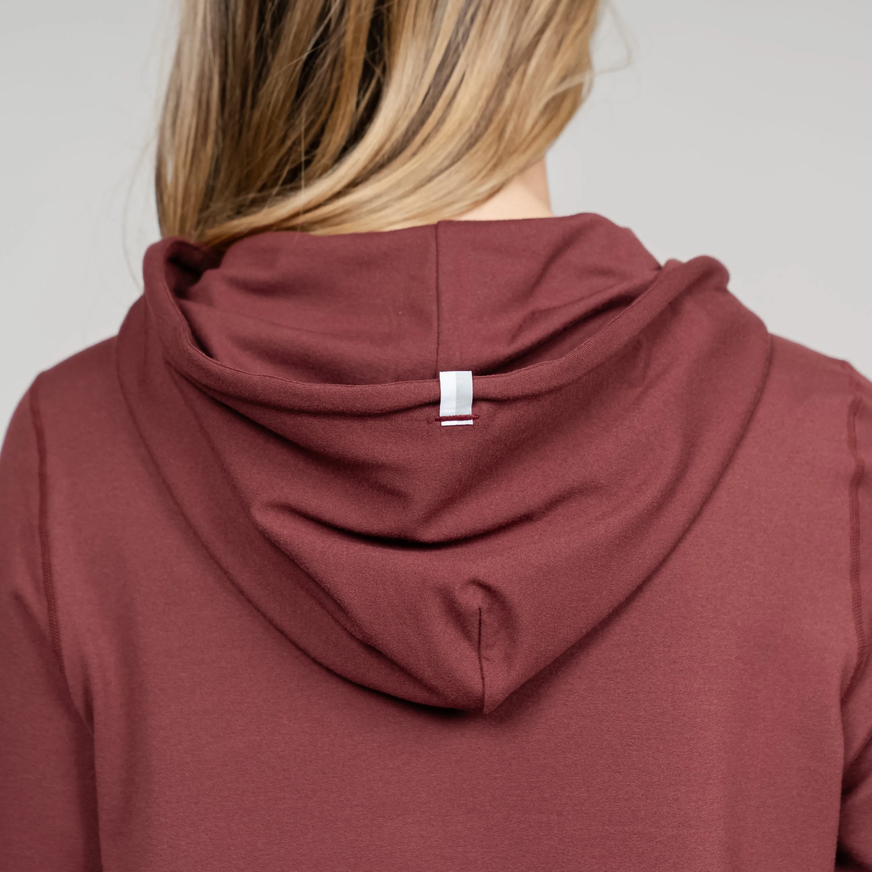 Tempo Performance Hoodie | Heather - Bordeaux/Burgundy