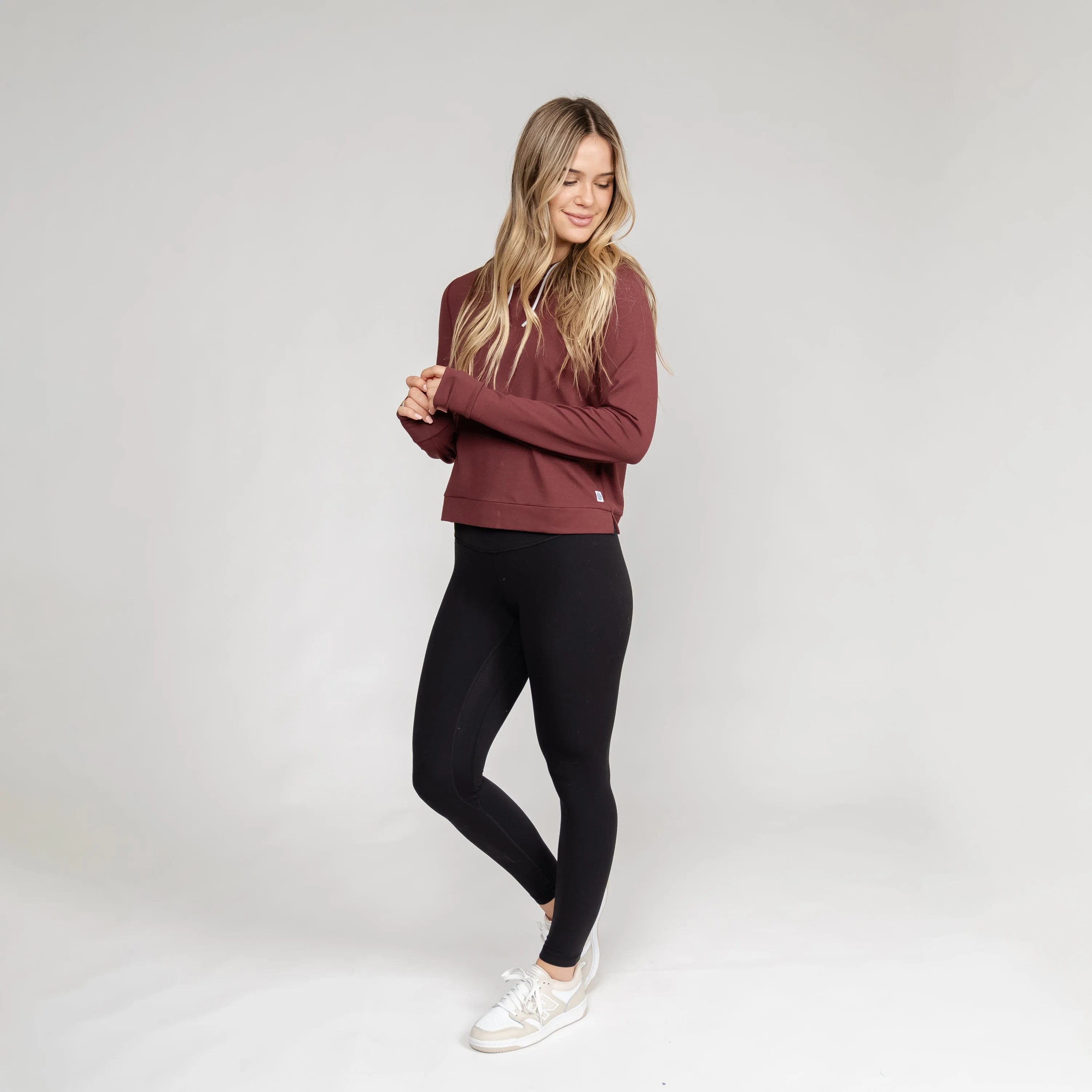 Tempo Performance Hoodie | Heather - Bordeaux/Burgundy