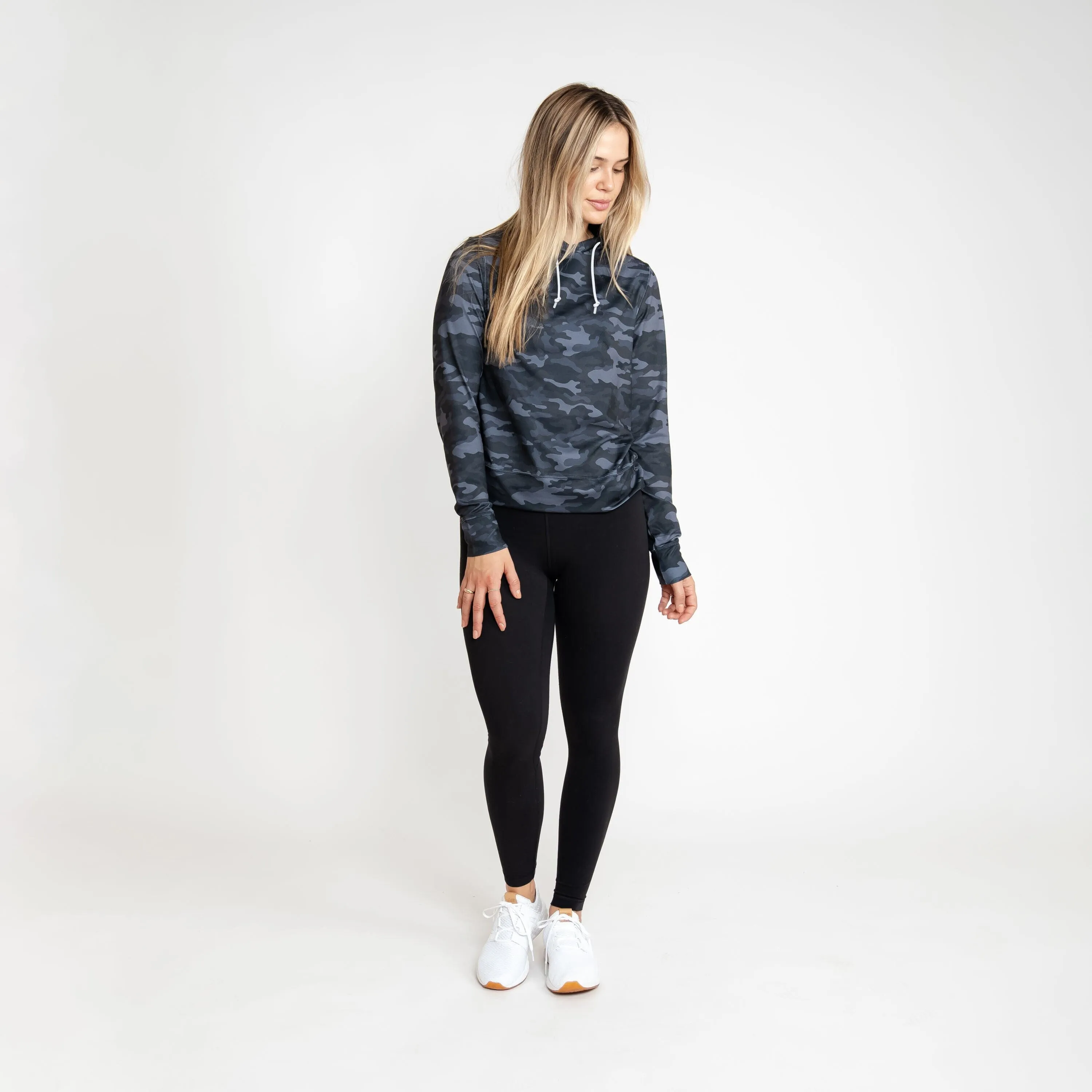 Tempo Performance Hoodie | Plyo Camo - Midnight Black
