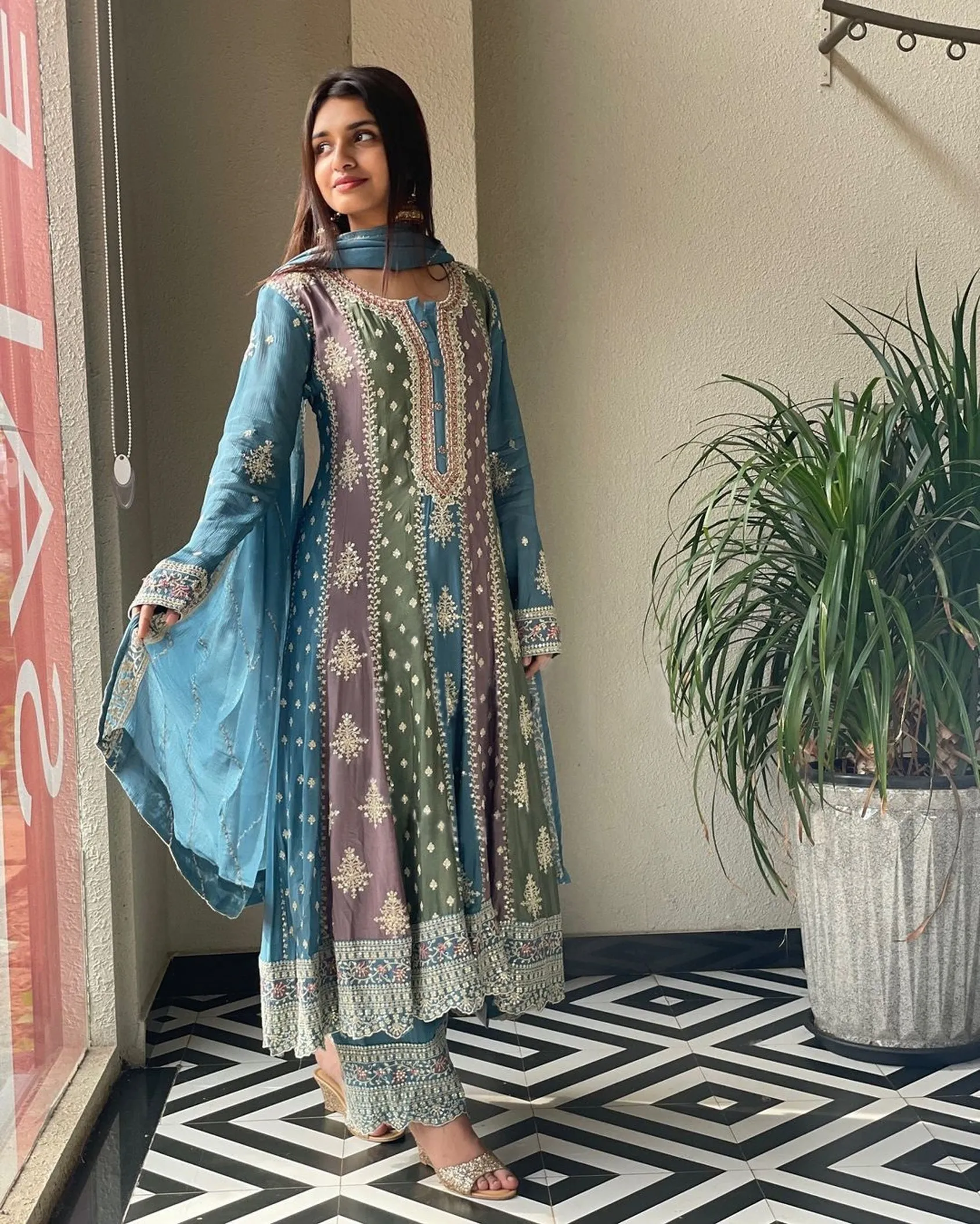 Women's Designer Party Wear Special Heavy Muslin Cotton Salwar Suit