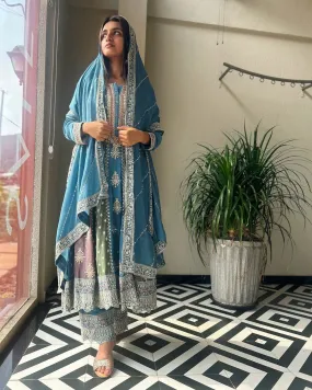 Women's Designer Party Wear Special Heavy Muslin Cotton Salwar Suit