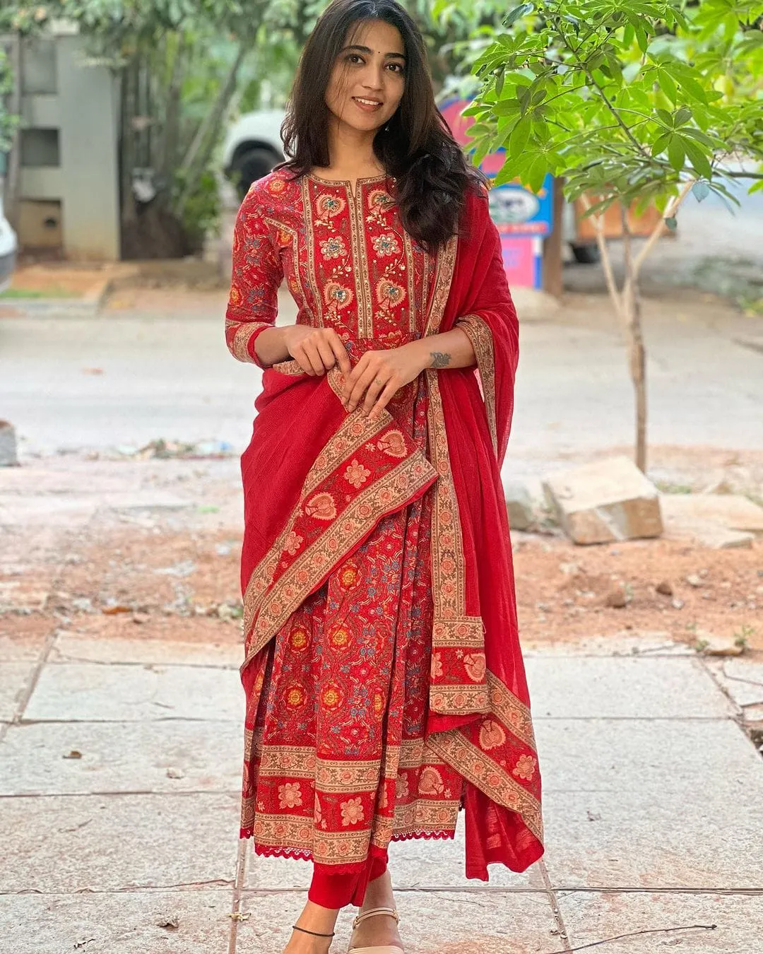 Women's Designer Pure Cotton Anarkali Salwar Suit