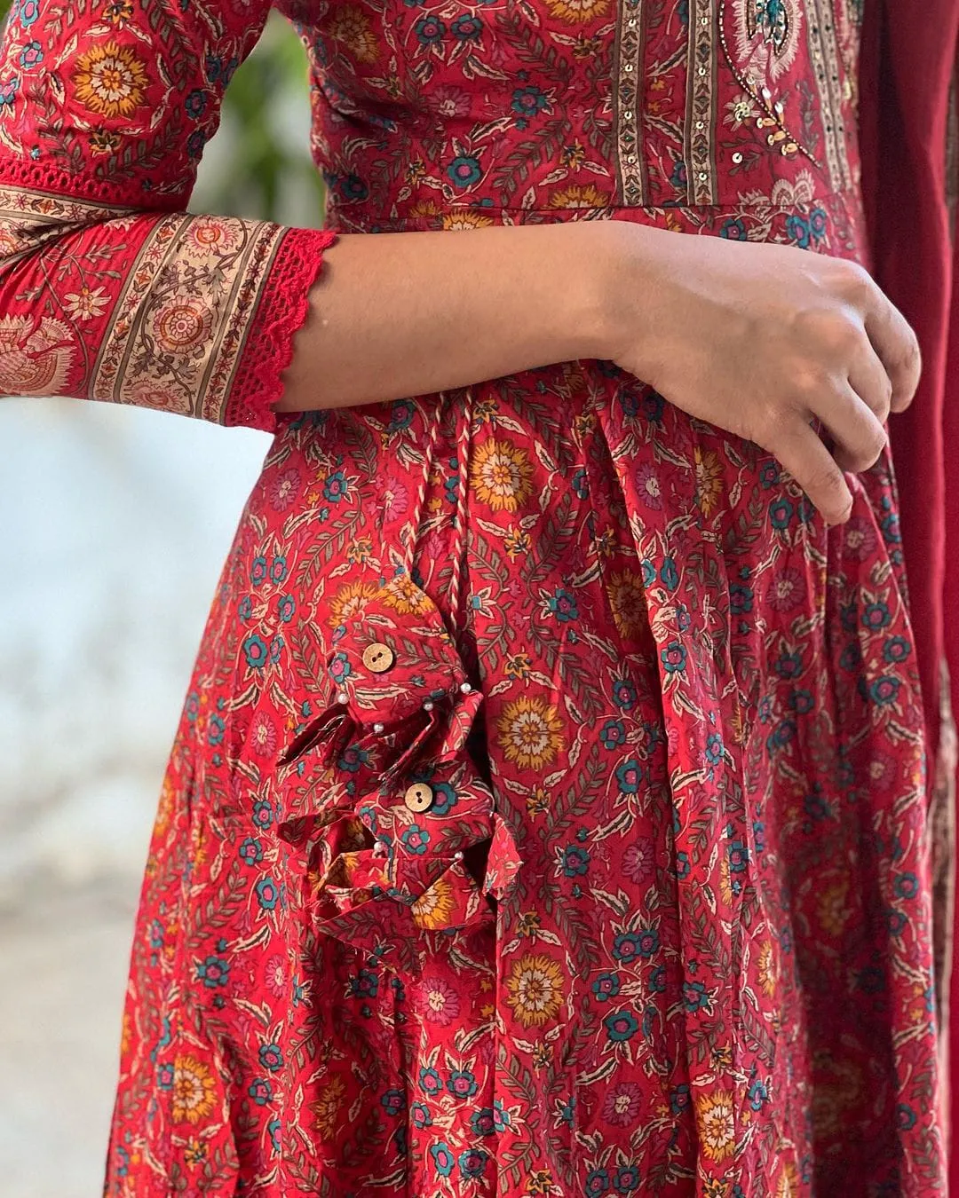 Women's Designer Pure Cotton Anarkali Salwar Suit