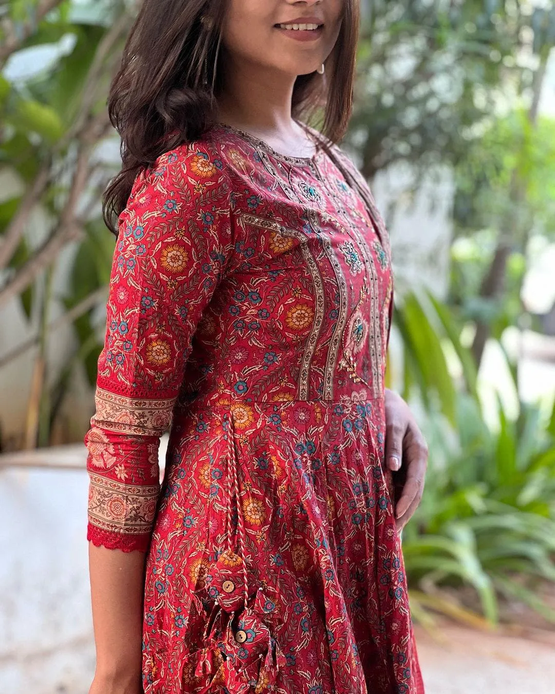 Women's Designer Pure Cotton Anarkali Salwar Suit