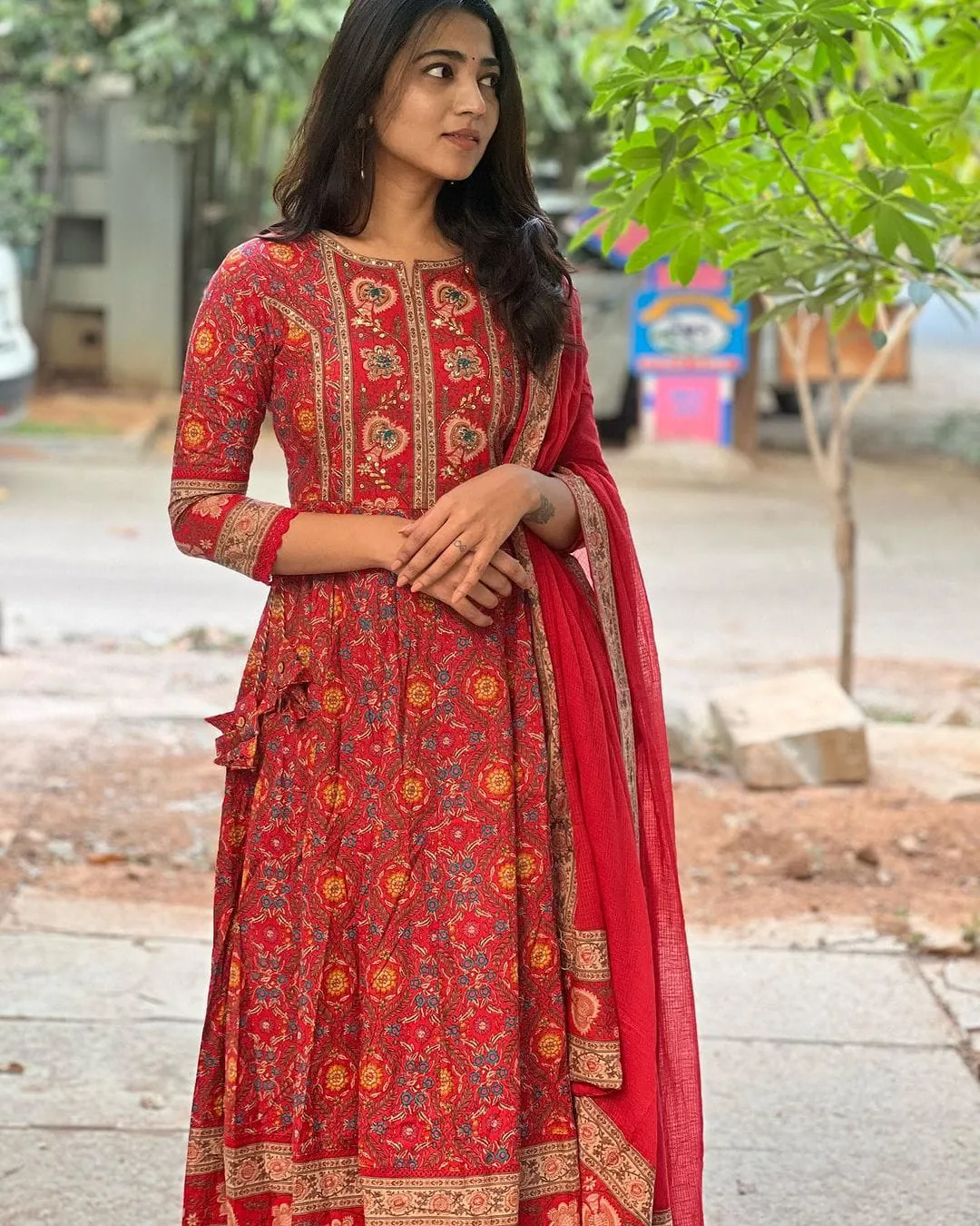 Women's Designer Pure Cotton Anarkali Salwar Suit